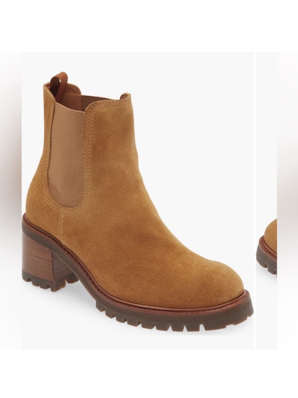 Pedro Garcia Zona Lug Sole Chelsea Boots Tan Suede Leather Pull On